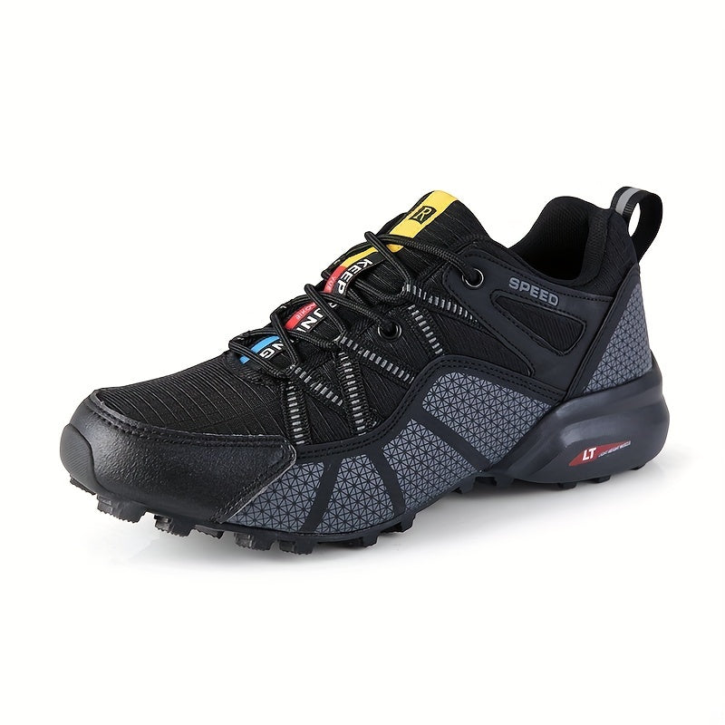 Men's Lace Up Hiking Shoes, Durable & Breathable, Anti-Skid for Camping