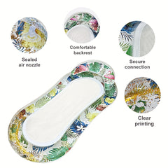 Glitter Flamingo Inflatable Float Tropical Leaf Summer Pool Party