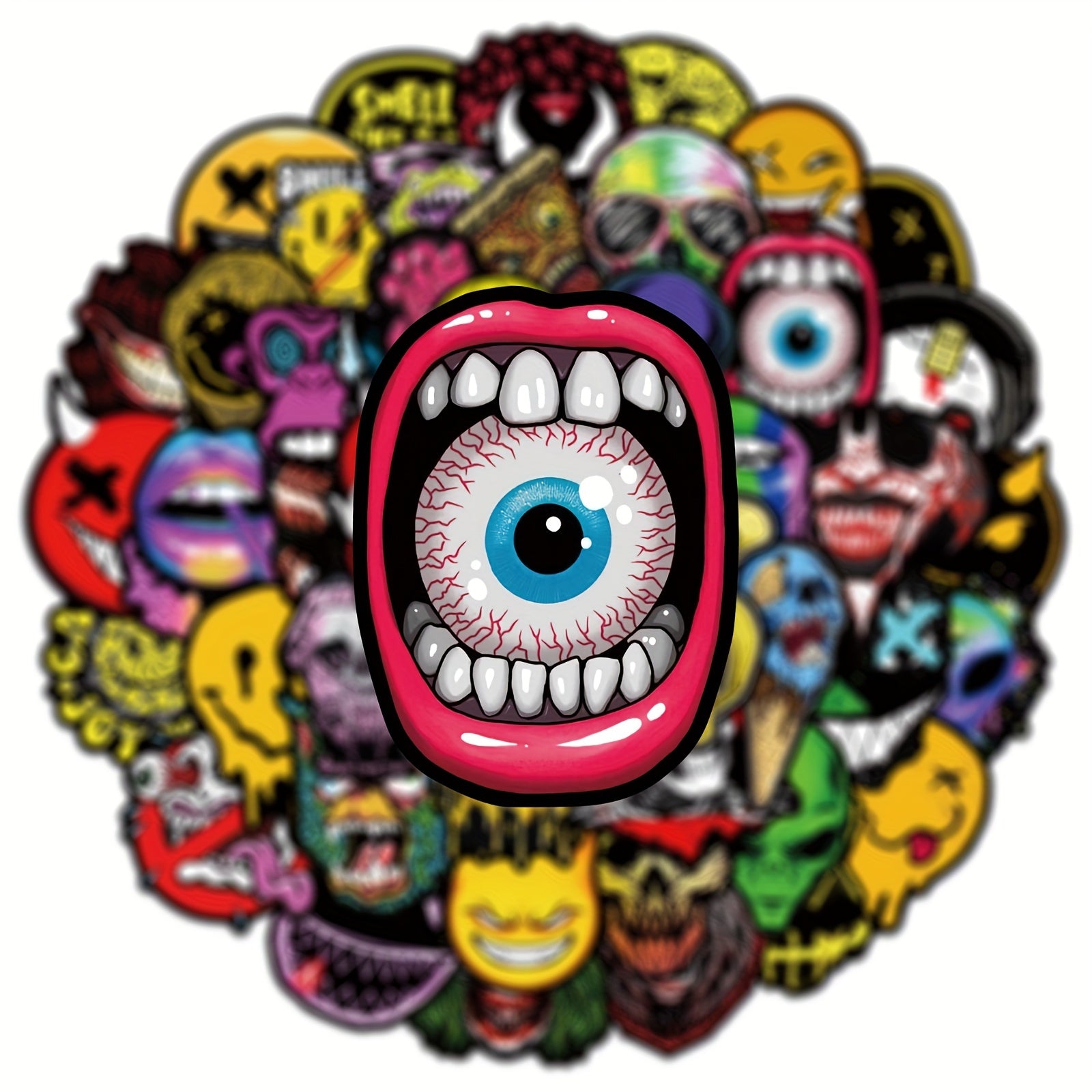 50PCS Horror Stickers Halloween Waterproof Vinyl Decals