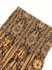 Print Shirred Tube Top Women's Bandeau Top