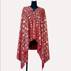 Boho Red Scarf Vintage Shawl Chiffon Wrap