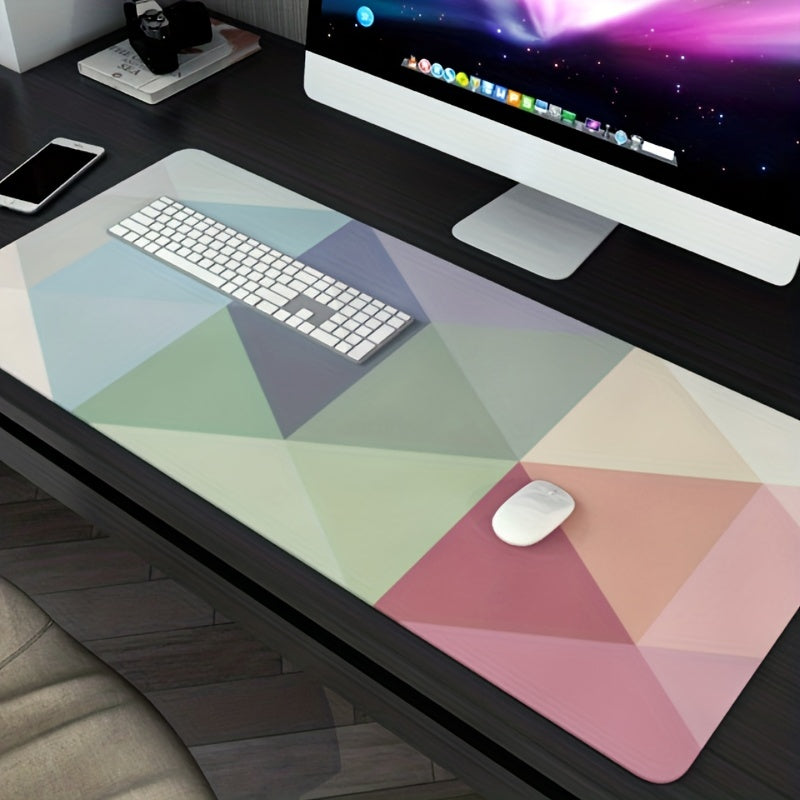 Geometric Shape Office Desk Pad Thick Edge Mouse Pad