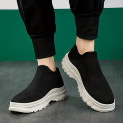Men's Casual Slip On Woven Sneakers Breathable Non Slip Sneakers