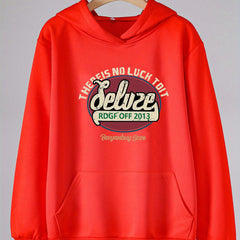 Vintage Letter Graphic Hoodie Girls Sweatshirt Pocket Sports Gift