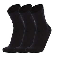 3 Pairs Thickened Non slip Basketball Crew Socks