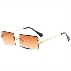 Men's Rimless Sunglasses Mixed Lens Decorative Party Holiday Accessories