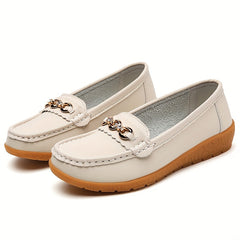 Women's Rhinestone Chain Flat Shoes Slip On Loafers