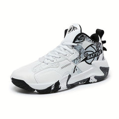 Men's Plus Size High Top Basketball Shoes Non-Slip Lace Up Sneakers