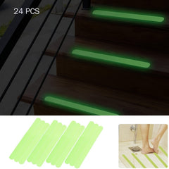 24pcs Luminous Bathroom Non-slip Stickers with Scraper Anti-slip Shower Tread