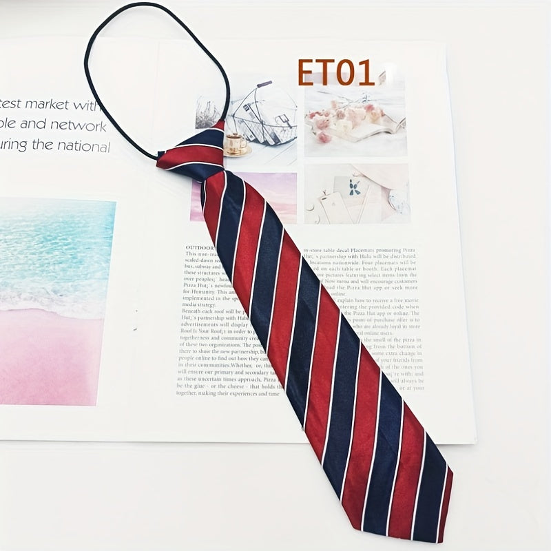 Striped Tie Bow Tie for School Uniform