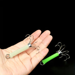 3pcs Fluorescent Octopus Squid Hook Lure Jig Hook For Night Fishing