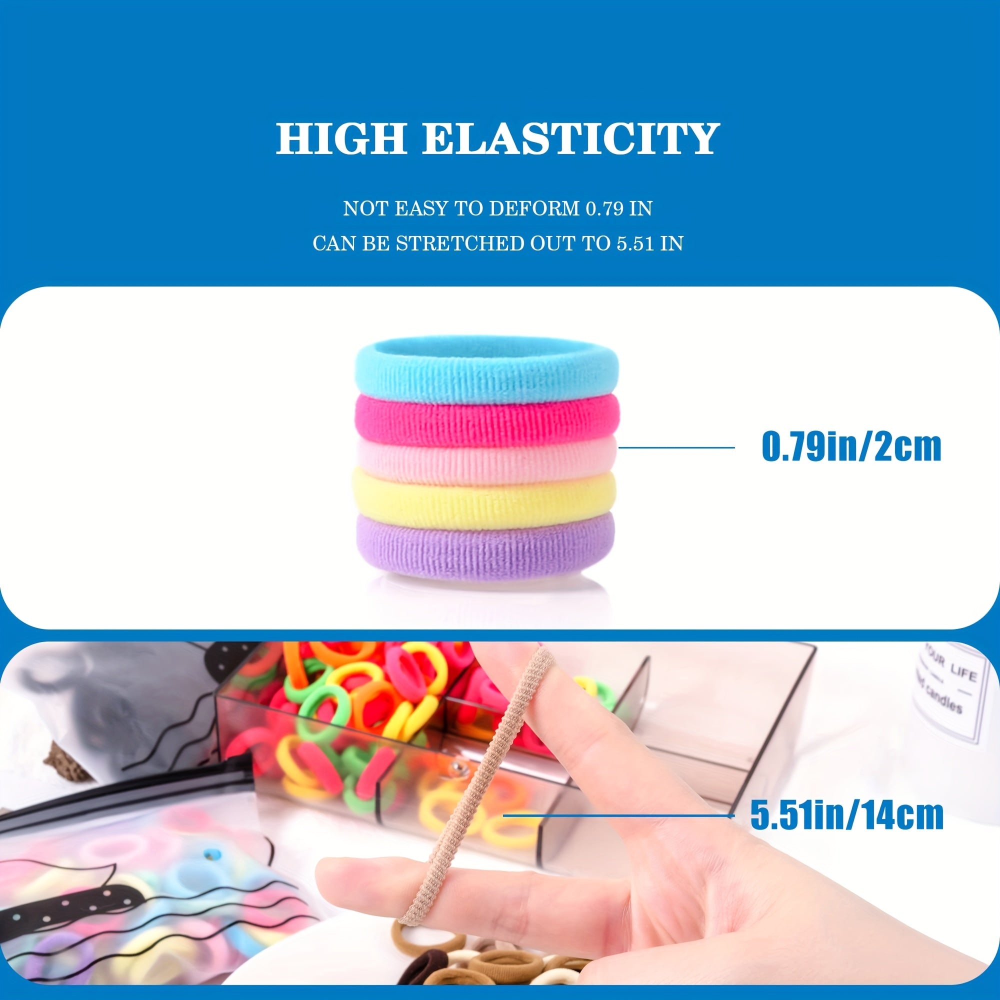 400pcs Baby Girls Hair Ties Elastic Hair Bands Hair Accessories