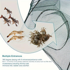 Foldable Fishing Net Fishing Cage For Crab Minnow Crayfish