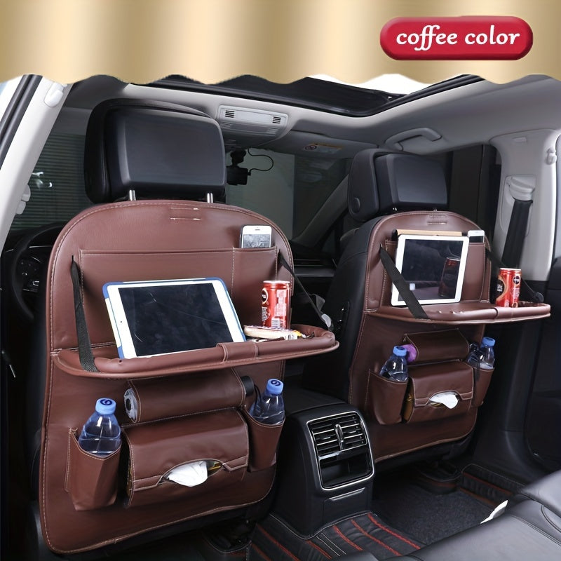 Car Seat Back Organizer Storage Bag with Tray