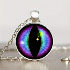 Vintage Round Eye Pendant Necklace Holiday Gift