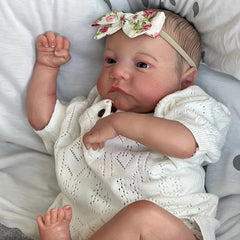 NPK Newborn Baby Doll Reborn Levi Awake Soft Silicone 3D Skin Tone Visible Veins