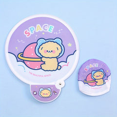 Cartoon Folding Fan Mini Portable Small Round Fan