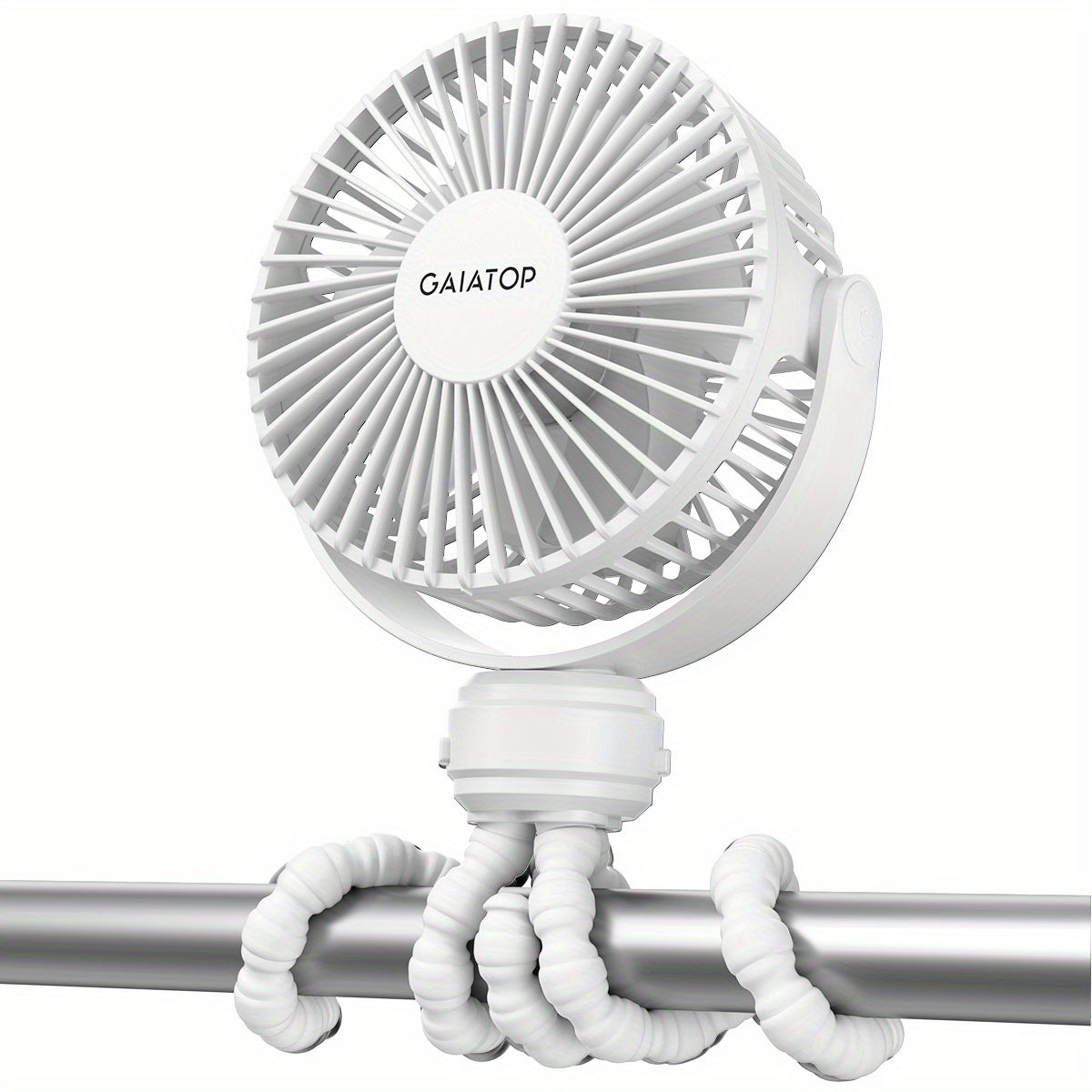 Portable Stroller Fan Clip-On 3 Speed Rechargeable 360 Rotate Handheld Desk Fan