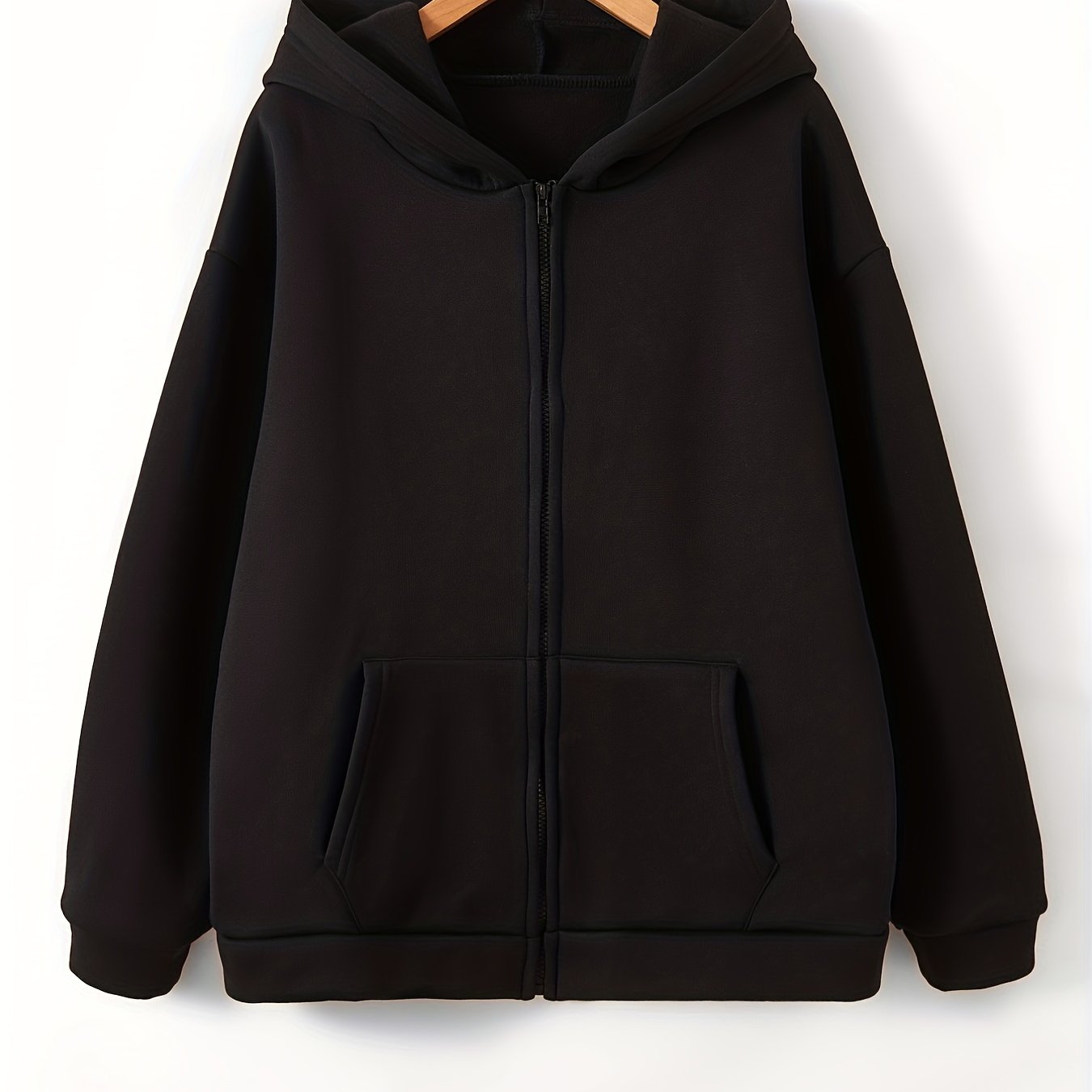 Casual Fleece Hooded Sweatshirt Women's Zip Up Hoodie