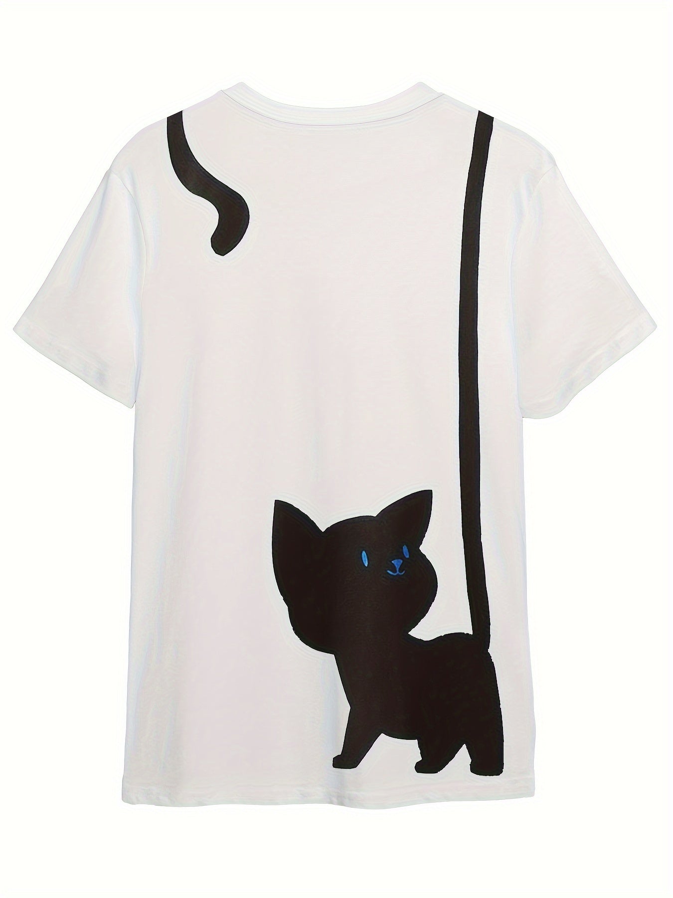 Kids Cat Graphic Short Sleeve T-shirt Summer Sports Clothes