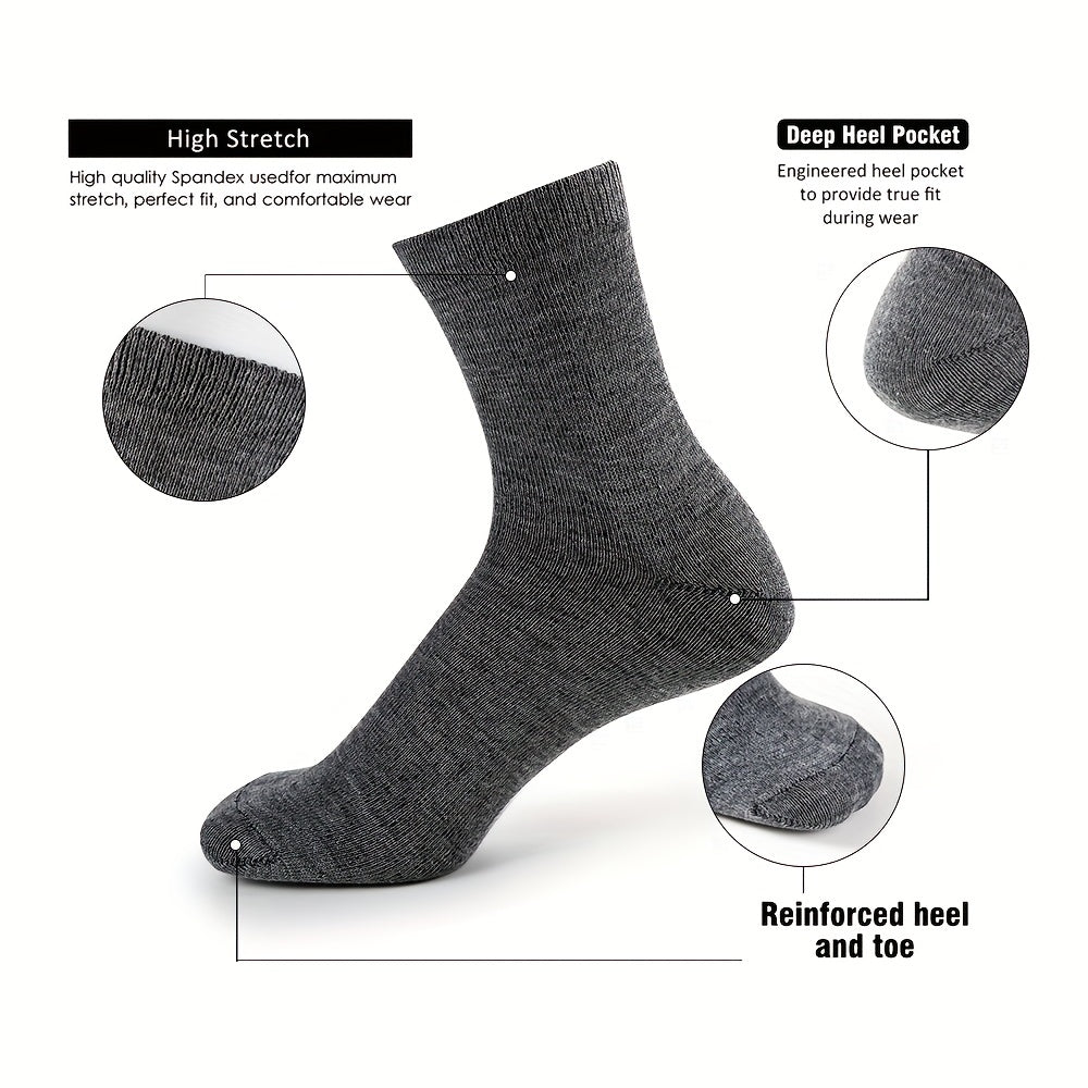 Men's Casual Thin Breathable Mid-calf Socks for Outdoor Training
