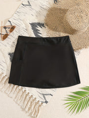 Women's Plus High Stretch Swimsuit Bottoms - Plain Basic Swimwear