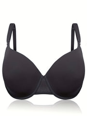 Solid T Shirt Bra Breathable Push Up Lingerie