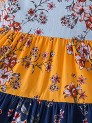 Flutter Sleeve Floral Dress Kids Baby Girls Summer Dress Up