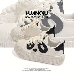 Panda Pattern Sporty Skate Shoes for Women