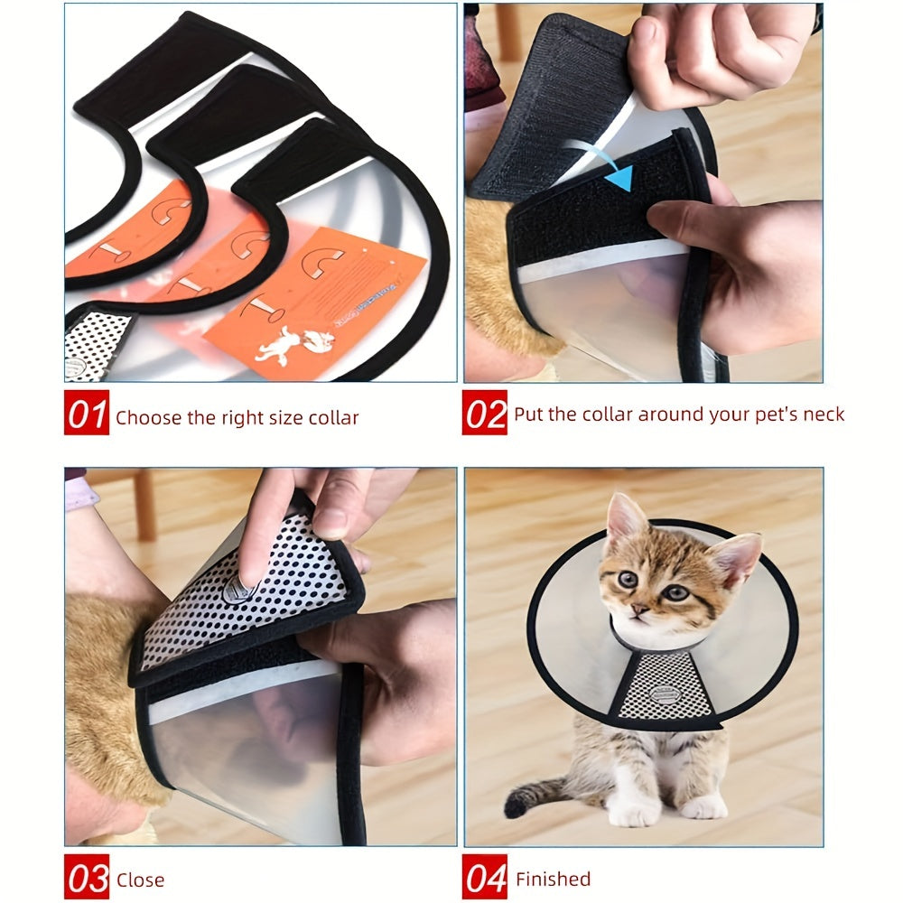 Translucent Pet Cone Collar Anti Scratch Dog Recovery Collar