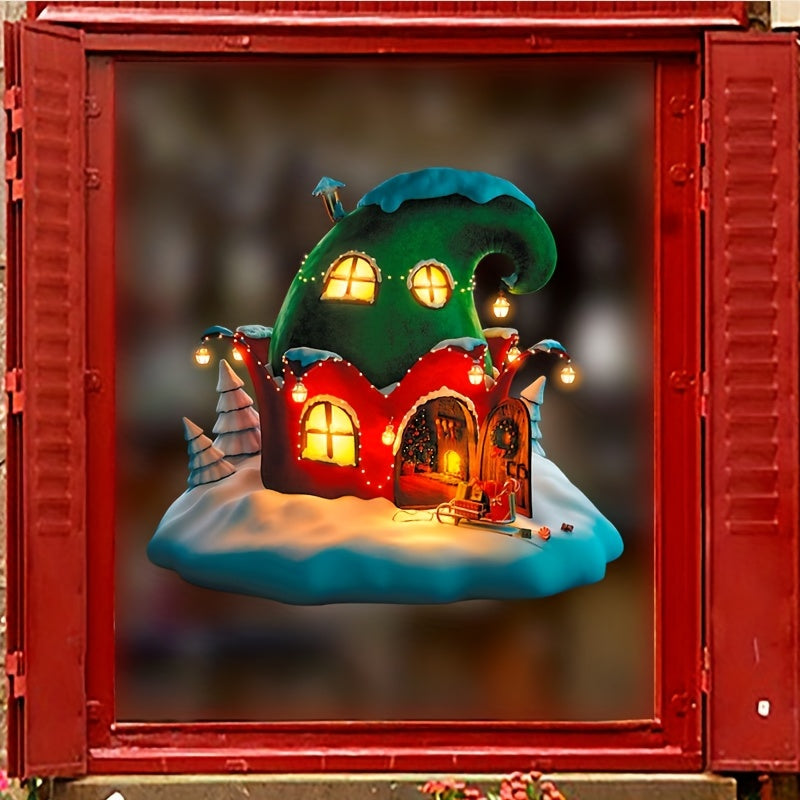 Christmas Castle Wall Sticker Decor for Bedroom Living Room Kitchen
