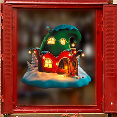 Christmas Castle Wall Sticker Decor for Bedroom Living Room Kitchen