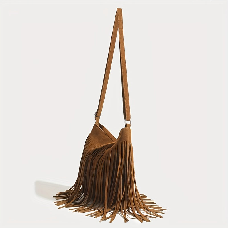 Vintage Tassel Fringe Crossbody Bag Ethnic Style Shoulder Bag