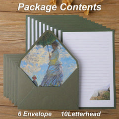 16pcs Writing Stationary Paper Set with Decorative Envelopes