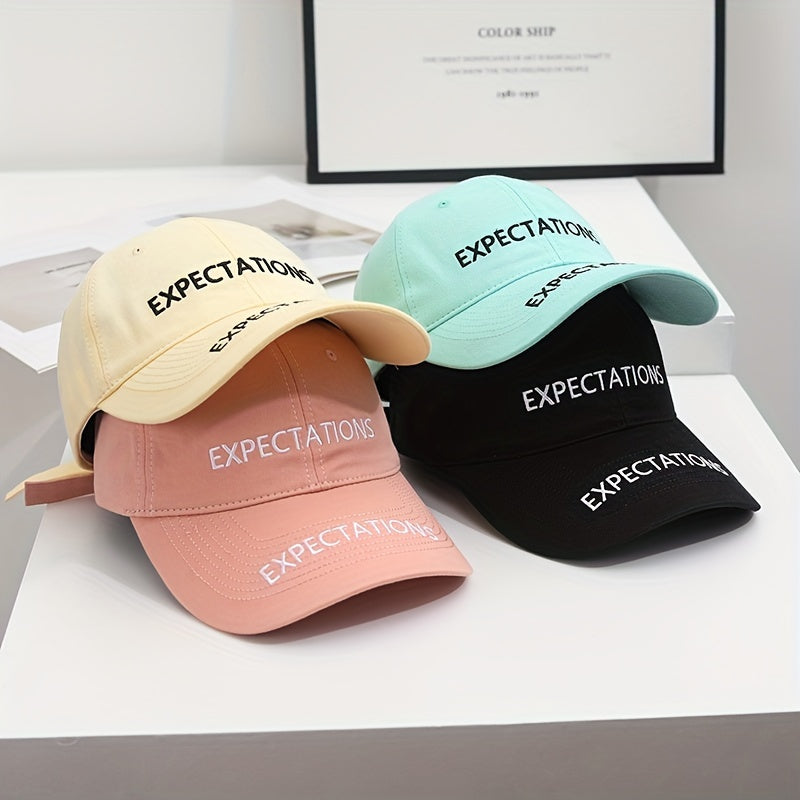Letter Embroidery Baseball Cap Candy Sun Hat Adjustable