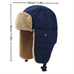 Winter Cycling Skiing Hat Warm Trapper Hat With Earflaps