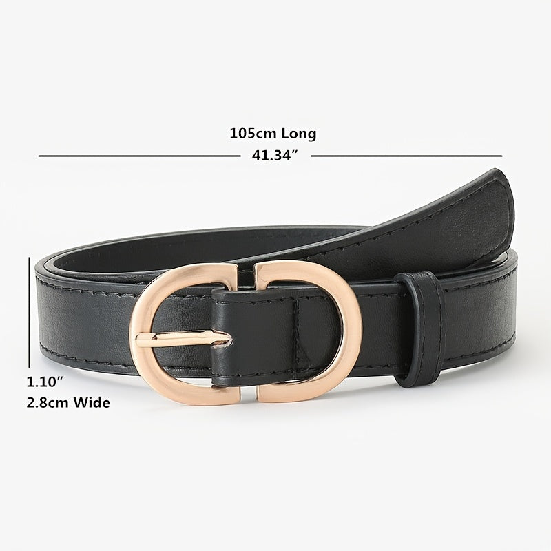 Leopard Belt Snake Print Thin PU Leather Waistband Metal Buckle