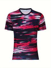 Men's Camo Compression Sports Tee Stretch Fit Summer Fitness Clothing