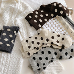 Men's Polka Dot Crew Socks Breathable Comfy Unisex Outdoor All Seasons