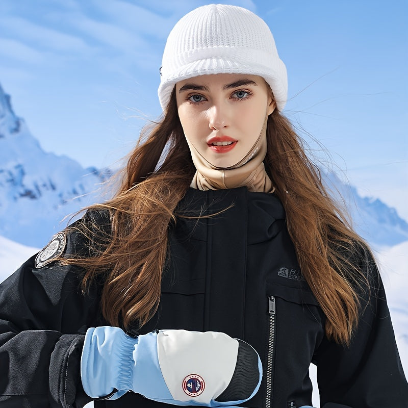 Women's Ski Mask Scarf Warm Velvet Windproof Waterproof