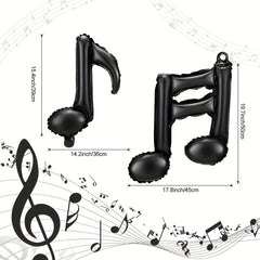 10pcs Musical Note Foil Mylar Balloon Music Party Decoration