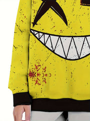 Smile Graphic Hoodies Boys Girls Comfy Long Sleeve Hooded Sweatshirt