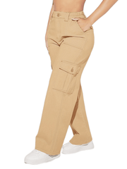High Waist Cargo Pants Loose Fit High Rise Flap Pockets Straight Leg