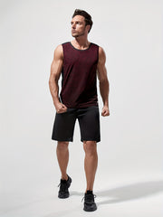 Men's Sleeveless Crew Neck Tank Top for Fitness Workout