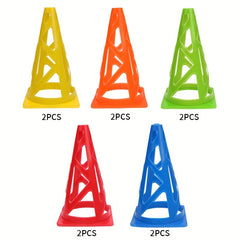 10pcs Training Cone Cylinder Sport Football Soccer Rugby Obstacles