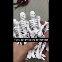 5pcs Movable Skeleton Figurines DIY Articulated Joints Full Body ABS Skeletons