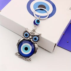 Vintage Owl Evil Eye Keychain Bag Pendant Car Key Chain