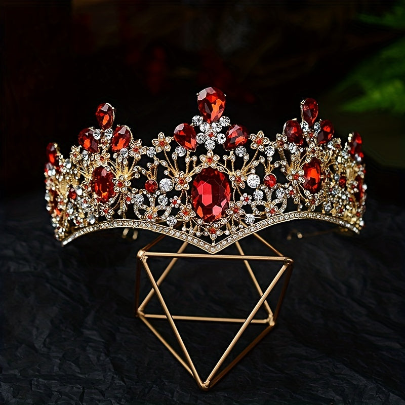 Crystal Headband Queen Crown Head Jewelry Bridal Hair Accessories