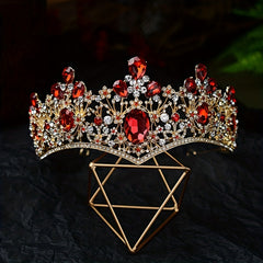 Crystal Headband Queen Crown Head Jewelry Bridal Hair Accessories