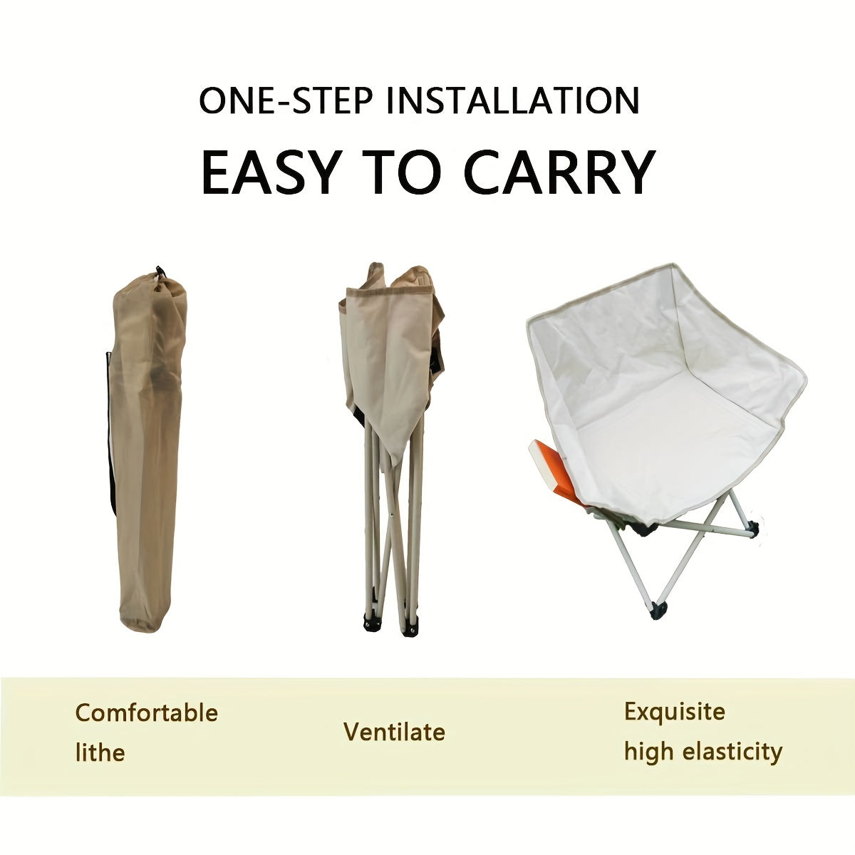 Folding Moon Chair Portable Lightweight for Hiking Beach Lawn